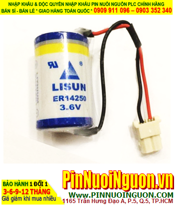 Lisun ER14250; Pin nuôi nguồn Lisun ER14250 lithium 3.6v 1/2AA 1200mAh (ZẮC CẮM) chính hãng