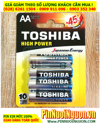 Toshiba LR6GCP BP-4PV, Pin AAA Toshiba LR6GCP BP-4PV High Power Alkaline 1.5v (Loại Vỉ 4viên)