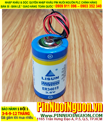 Lisun ER34615 (dây CẮM); Pin nuôi nguồn Lisun ER34615 lithium 3.6v D 19000mAh chính hãng