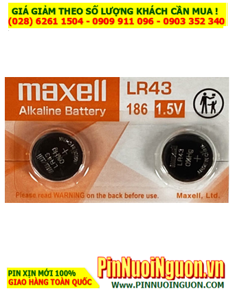 Maxell LR43, 186, AG12 _Pin cúc áo 15v Alkaline Maxell LR43 186 AG12 |HẾT HÀNG