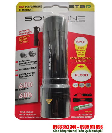 Solidline ST8R, Đèn pin siêu sáng LedLenser Solidline ST8R, sử dụng pin sạc 18650 chính hãng