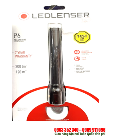 LEDLENSER P6, Đèn pin siêu sáng Led Lenser P6 chính hãng với 200Lumens chiếu xa 120m