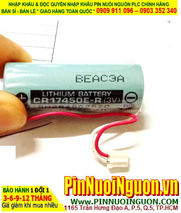 Sanyo CR17450E-R, Pin nuôi nguồn PLC Sanyo CR17450E-R lithium 3v 2200mAh _Xuất xứ Nhật