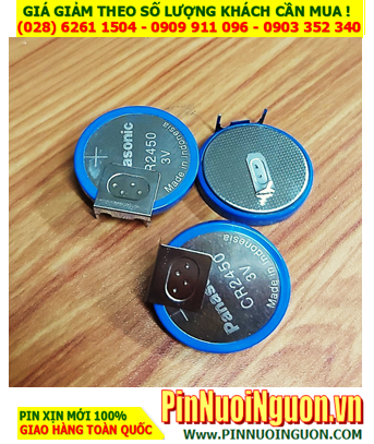 Pin CMOS CR2450, Pin 3v lithium Panasonic CR2450/G1AN (chân thép 3pins) /Xuất xứ Indonesia
