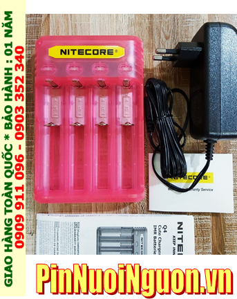 Nitecore Q4; Máy sạc pin Lithium 3.7v Nitecore Q4 (Sạc nhanh 4 rảnh), Sạc được pin tất cả các size pin Lithium Li-Ion| CÒN HÀNG-Bảo hành 1 năm