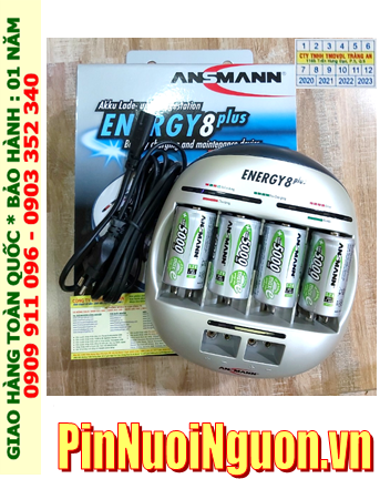 Ansman Energy 8Plus _Bộ sạc đa năng Energy 8Plus kèm 4 Pin sạc Ansman D5000mAh 1.2v chính hãng