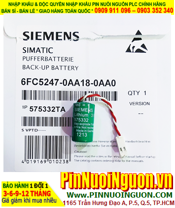 Pin  Siemens  6FC5247-0AA18-0AA0; Pin nuôi nguồn PLC Siemens  6FC5247-0AA18-0AA0 lithium 3v _Made in Germany (Đức)