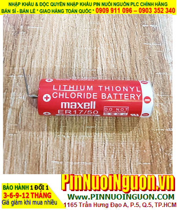 Pin ER17/50 _Pin Maxell ER17/50; Pin nuôi nguồn Maxell ER17/50 lithium 3.6v A 2700mAh _Xuất xứ Nhật