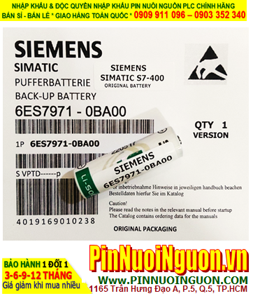 Siemens 6ES7971-0BA00, Pin nuôi nguồn Siemens 6ES7971-0BA00 lithium 3,6v AA 2400mAh _Xuất xứ PHÁP
