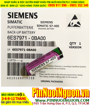 Siemens S7-400; Pin nuôi nguồn PLC Siemens S7-400 lithium 3.6v AA 2400mAh chính hãng _Xuất xứ Israel