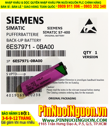 Siemens 6ES7971-0BA00, Pin nuôi nguồn Siemens 6ES7971-0BA00 lithium 3.6v  AA 2400mAh chính hãng