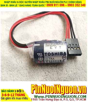Toshiba ER3V; Pin nuôi nguồn Toshiba ER3V lithium 3.6v 1/2AA (Zắc 2 holes) _Xuất xứ Nhật