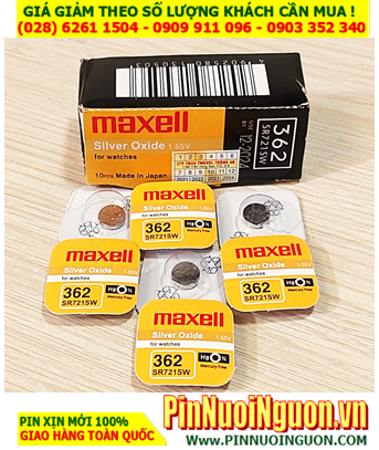 Maxell SR721SW _Pin 362; Pin đồng hồ 1.55v Silver Oxide Maxell SR721SW _Pin 362 (Japan)_Vỉ 1viên
