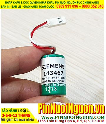 Siemens 143467, Pin nuôi nguồn PLC Siemens 143467 lithium 3V 1/2AA 850mAh _Xuất xứ ĐỨC
