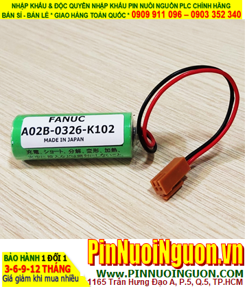 FANUC A02B-0326-K102, Pin nuôi nguồn FANUC A02B-0326-K102 lithium 3V _Xuất xứ NHẬT