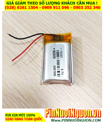 Pin sạc 3.7v Li-polymer 802030, Pin sạc 802030 Lithium Li-polymer 3.7v 400mAh (có sẳn mạch sạc)