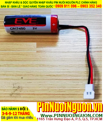 EVE CR17450; Pin nuôi nguồn EVE CR17450 Lithium 3v 4/5A 2200mAh (ZẮC CẮM) chính hãng