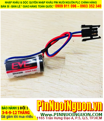 EVE ER14335 (ZẮC CẮM) ; Pin nuôi nguồn EVE ER14335 lithium 3.6v 2/3AA 1650mAh chính hãng