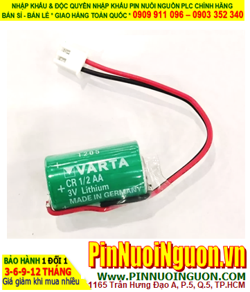 Varta CR1/2AA (zắc cắm); Pin nuôi nguồn PLC Varta CR1/2AA 950mAh lithium 3v (Xuất xứ ĐỨC)
