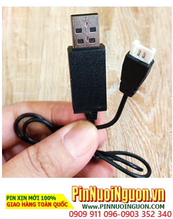 LIPO-USB-TRẮNG, SẠC PIN LITHIUM LI-POLYMER 3.7V LIPO-USB-TRẮNG (Đầu cắm zắc TRẮNG-mỗi lần sạc được 1 pin Lipo)