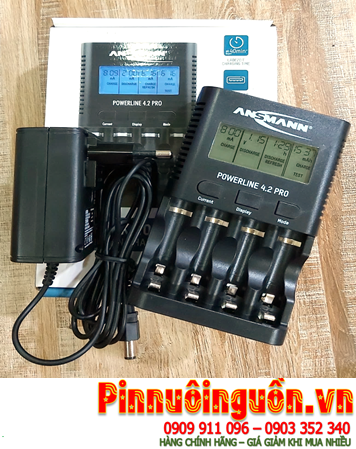 Ansman Powerline 4.2 Pro, Bộ sạc pin AA, AAA Màn hình LCD, Đo được dung lượng pin, Xả Pin_PHIÊN BẢN MỚI