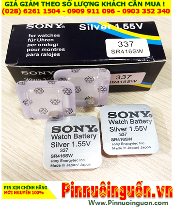 Sony SR416SW _Pin 337; Pin đồng hồ 1.55v Silver Oxide Sony SR416SW _Pin 337 (Xuất xứ Nhật)
