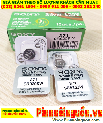 Sony SR920SW _Pin 371; Pin đồng hồ 1.55v Silver Oxide Sony SR920SW _Pin 371 (Xuất xứ NHẬT)