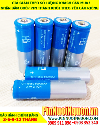 Pin Đèn Pin _Pin sạc 18650 Lithium 3.7v HP ICR18650-6000mAh (Chỉ sử dụng cho Đèn pin, Quạt điện)