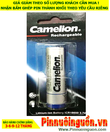 Camelion ICR18650; Pin sạc 18650 lithium 3.7v Camelion ICR18650 2200mAh chính hãng