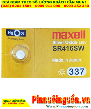 Maxell SR416SW_Pin 337; Pin đồng hồ 1.55v Silver Oxide Maxell SR416SW _Pin 337