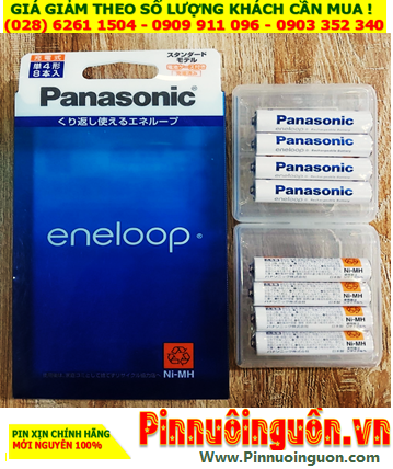 Eneloop BK-4MCC/8C, Pin sạc Panasonic Eneloop BK-4MCC/8C (AAA750mAh 1.2v) Nội địa Nhật (Vỉ 8viên)
