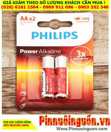 Philips LR6P2B/97; Pin AA 1.5v Alkaline Philips LR6P2B/97 Mignon chính hãng | Vỉ 2viên