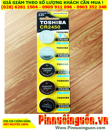 COMBO 1vỉ 5viên Pin Toshiba CR2450 lithium 3.0v chính hãng _Giá chỉ 132.000đ/Vỉ 5viên