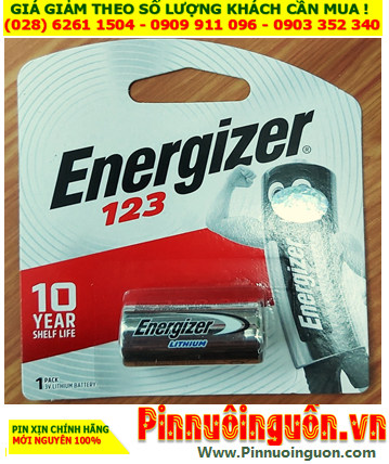 Pin CR123A, CR17345; Pin Energizer CR123A, CR17345 Lithium 3v (Loại Vỉ 1viên)