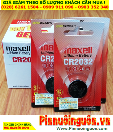 COMBO 1 HỘP 15vỉ Pin 3v lithium Maxell CR2032 1BS PRO Made in Japan_Giá chỉ 285.000đ/Hộp