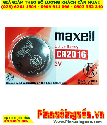 Maxell CR2016 _ Pin 3v lithium Maxell CR2016 chính hãng Xuất xứ Nhật (MẪU MỚI)