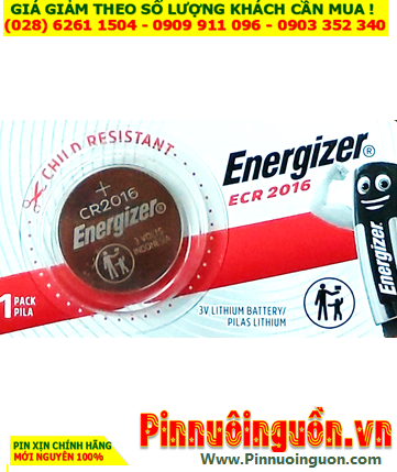 Energizer ECR2016; Pin đồng xu 3v lithium Energizer ECR2016 CR2016 chính hãng