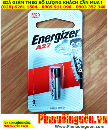 Pin 12V _Pin A27 _Pin Energizer A27; Pin 12v Alkaline Energizer A27 Pin Remote (Loại Vỉ 1viên)