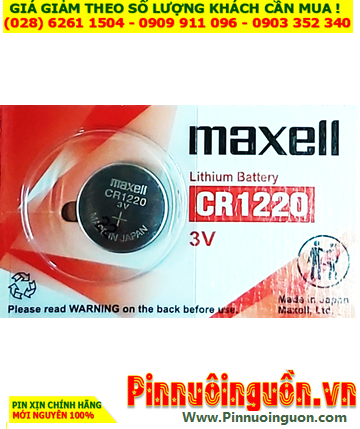 Pin CR1220 _Pin Maxell CR1220; Pin 3v Lithium Maxell CR1220 _Cells in Japan _1viên
