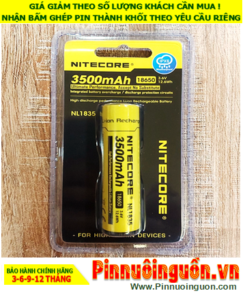 Pin Đèn Pin _ Pin sạc 18650 Lithium 3.7v Nitecore NL1835HP 3500mAh Discharge 8A