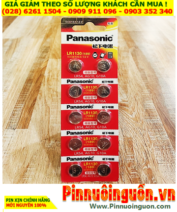 COMBO Vỉ 10viên Pin cúc áo 1.5v Alkaline Panasonic LR1130 (AG10, LR54, 189) _Giá chỉ 69.000/10viên