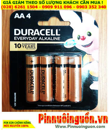 Duracell MN1500-LR6, Pin AA 1.5v Duracell MN1500-LR6 Alkaline chính hãng (MẪU MỚI) _Vỉ 4viên