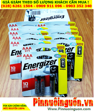 COMBO 1hộp12vỉ(=36viên) Pin Alkaline AAA 1.5v Energizer E92, LR03 (Loại vỉ 3viên) _Giá chỉ 432.000đ/Hộp