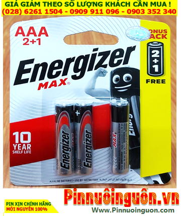 Pin chuột vi tính không dây Pin AAA Alkaline 1.5v Energizer E92-BP3 _Made in Singapore (Vỉ 3viên)