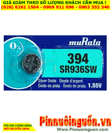 MuRata SR936SW _Pin 394; Pin đồng hồ 1.55v Silver Oxide MuRata SR936SW _Pin 394