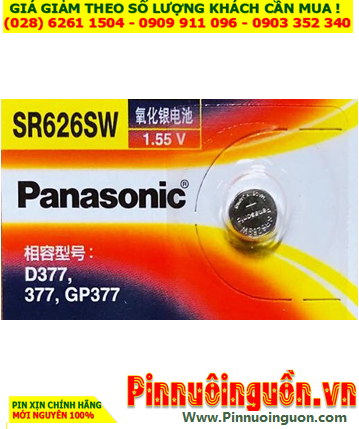 Panasonic SR626SW, 377 _Pin đồng hồ 1.55v Silver Oxide Panasonic SR626SW, 377 /Xuất xứ NHẬT