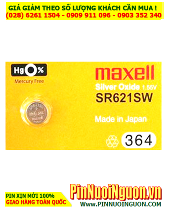 Maxell SR621SW _Pin 364; Pin đồng hồ 1.55v Silver Oxide Maxell SR621SW _Pin 364