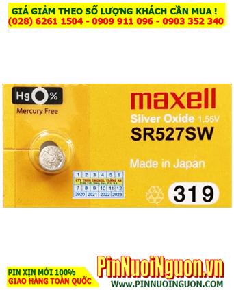 Maxell SR527SW _Pin 319; Pin đồng hồ  1.55v Silver Oxide Maxell SR527SW _Pin 319