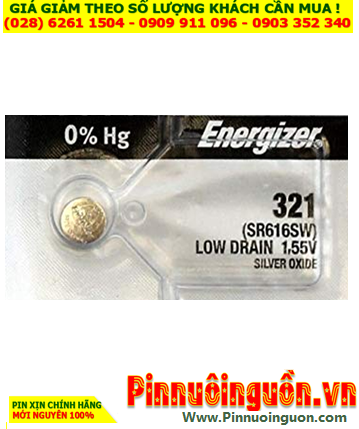Energizer SR616SW _Pin 321; Pin đồng hồ 1.55v Silver Oxide Energizer SR616SW