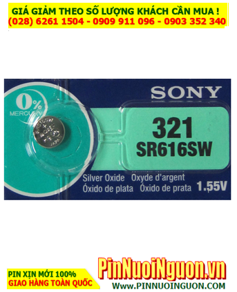 Sony SR616SW _Pin 321; Pin đồng hồ Sony SR616SW _Pin 321 silver oxide 1.55v